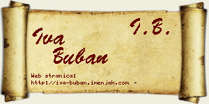 Iva Buban vizit kartica